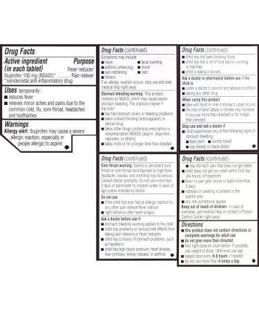 Advil Junior Strength Chewables (Grape Flavor) 24 Tablets - 100mg Ibuprofen for Kids 2-11 - Fever & Pain Reducer - Pack of 2 - Buy Online on GoSupps.com