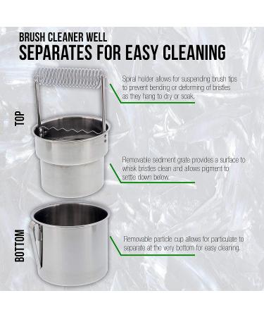 US Art Supply Deluxe Brush Cleaner & Washer with Wash Tank - Professional Brush Cleaning Solution - Buy Online on GoSupps.com
