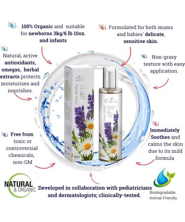 Organic Pure Baby Oil with Kukui, Evening Primrose & Jojoba Oils - 200ml | Natural & Nourishing Baby Gift - Buy Online on GoSupps.com