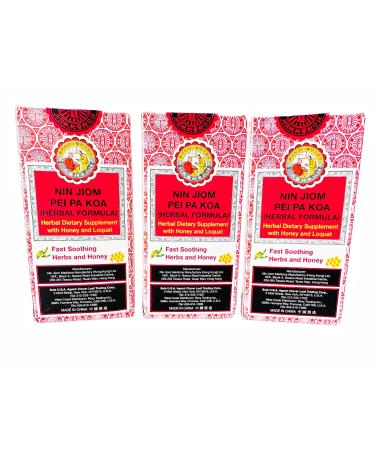 3 Packs 150ml Nin Jiom Pei Pa Koa Herbal Cough Syrup in Sprout Talk's Box