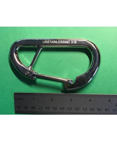 Stainless Steel 316 Spring Hook Carabiner 1/2 (12mm) - Marine Grade Safety Clip - Buy Online on GoSupps.com