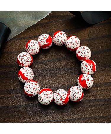 VSILAY LIANXUE Halloween Wood Pearl Bracelet - Fashionable Wrist Jewelry for Women & Girls | Perfect for Horror Parties with Pumpkin & Spider Web Design - Buy Online on GoSupps.com