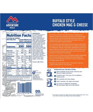 Mountain House Buffalo Style Chicken Mac & Cheese - Delicious Outdoor Meal - Buy Online on GoSupps.com