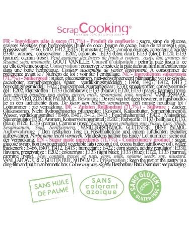 Scrapcooking Mermaid Fondant Set - 5 x 80g Light Blue Pink & Turquoise - Gluten-Free & Palm Oil-Free Cake Decoration - Buy Online on GoSupps.com