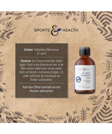 Colloidal Silver 25ppm - 500ml Brown Glass Bottle Extra Spray - Made in Germany - International Shipping Available - Buy Online on GoSupps.com