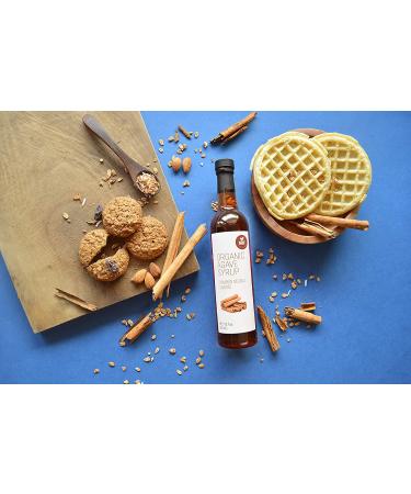 NBF Blue Organic Agave Nectar Syrup Cinnamon Sweetener - Large 17.2oz | Low Glycemic Index, Non-GMO, Gluten-Free - Buy Online on GoSupps.com