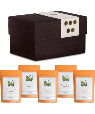 Luxury Loose Leaf Tea Variety Pack - Gourmet Tea Assortment Sampler - Tea Lovers Gift Box - 5 Specialty Teas Gift Basket - Buy Online on GoSupps.com