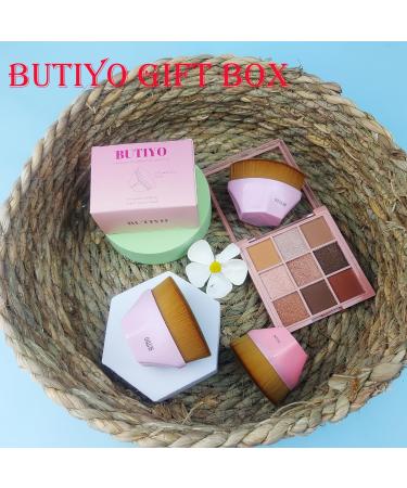 BUTIYO Kabuki Foundation Makeup Brush - Flawless Liquid Application Soft Synthetic Pink - Perfect for Women (FB-004 - Buy Online on GoSupps.com