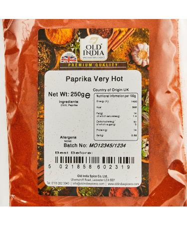 Old India Paprika Very Hot 250g - Intensely Spicy Seasoning for Culinary Delights - Buy Online on GoSupps.com