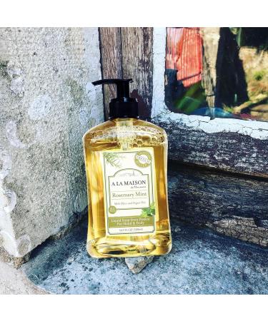 A La Maison Rosemary Mint Hand Soap (3 Pack) - 16.9 Fl Oz | Moisturizing, Natural & Gentle Liquid Soap - Buy Online on GoSupps.com
