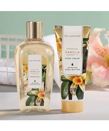 Spa Luxetique Vanilla Scent Gift Basket for Women - 15 Pcs Self Care Set with Bubble Bath, Massage Oil, Bath Salt, Bath Bombs & Tote Bag - Perfect Birthday Gift - Buy Online on GoSupps.com