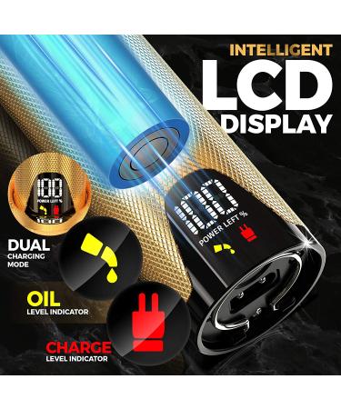 OVLUX Professional Hair Clippers for Men - Cordless Beard Grooming Kit with Clipper Guards | Full-Metal Body, Charging Base | Ideal for Barbers | Gifts for Men - Gold - Buy Online on GoSupps.com