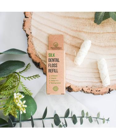 PlanetNatura Mint Flavoured Natural Silk Dental Floss - Eco-Friendly Biodegradable Refill - 60 Meters Organic Floss - Buy Online on GoSupps.com