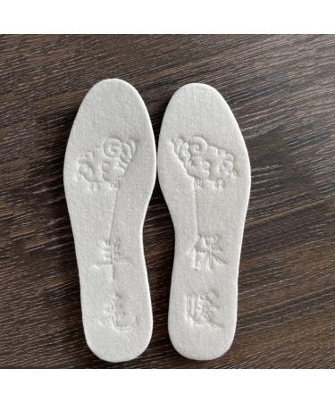 CHUNYU Winter Warm Insoles Wool Thicken Soft Shoes Pads Breathable Skin-Friendly Cotton Cashmere Keep Warm Insole (Color : D Size : 44-270mm) 44-270mm D