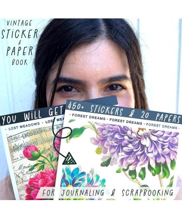 FAYWARE Washi Vintage Stickers and Papers - Botanical Ephemera for Scrapbooking and Journaling | 453 Stickers, 20 Papers | Forest Dreams - Buy Online on GoSupps.com