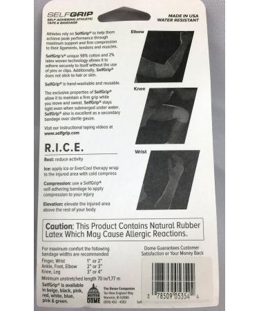 DOME SelfGrip Premium Support Bandage Black 4-Inch - Buy Online on GoSupps.com