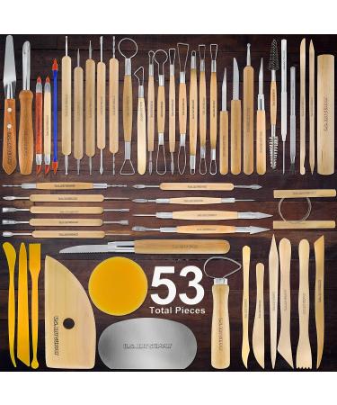 U.S. Art Supply 53-Piece Pottery & Clay Sculpting Tool Set with Hard Plastic Storage Box - Complete Sculpting Kit in Durable Case - Buy Online on GoSupps.com
