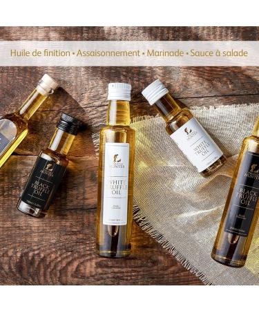 TruffleHunter - Black and White Truffle Oil Set - Extra Virgin Olive Oil for Cooking and Seasoning - 100ml x 2 - Buy Online on GoSupps.com