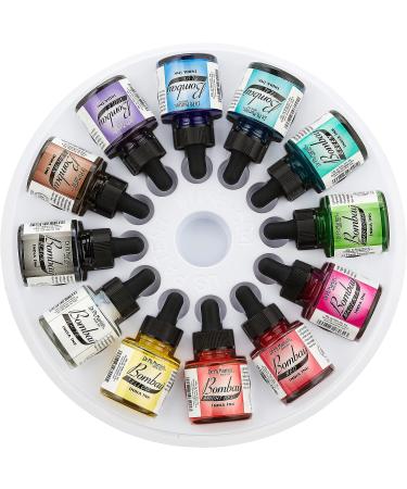Dr. Ph. Martin's Bombay India Ink Set 1 - 12 Bottles of 1.0 oz Set 1 Colors - Buy Online on GoSupps.com