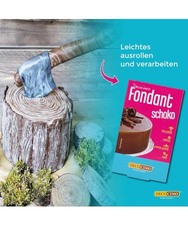 DECOCINO Fondant Chocolate 250g - Vegan & Palm Oil Free - Perfect for Decorating Cakes Tarts & Cupcakes - International Shipping Available - Buy Online on GoSupps.com