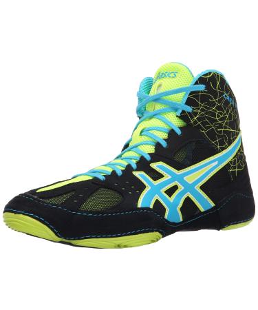 ASICS Mens Cael V6.0 11 Black/Atomic Blue/Flash Yellow