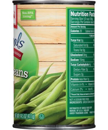 Libby's Naturals Cut Green Beans - No Salt, No Sugar - 14.5 oz Cans (Pack of 12) - Buy Online on GoSupps.com