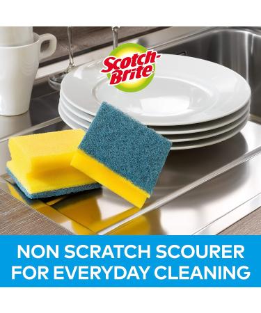 Scotch-Brite Delicate Non-Scratch Sponge Scourer 12 Pack - Non-Scratch Nailsaver Sponge for Non-Stick Cookware and Glass - Blue - Buy Online on GoSupps.com