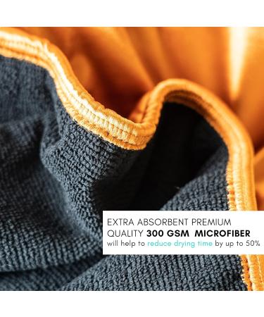 Microfiber Hair Towel for Women | Satin Hair Plopping Towel for Curly & Long Hair - SMPL Objects Amber - Buy Online on GoSupps.com