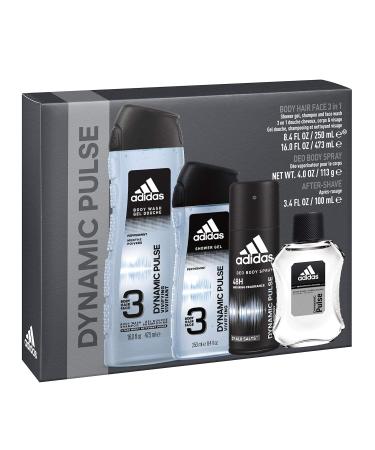 Adidas Dynamic Pulse Men's 4 Piece Gift Set Total Retail Value $18.00 - Buy Online on GoSupps.com