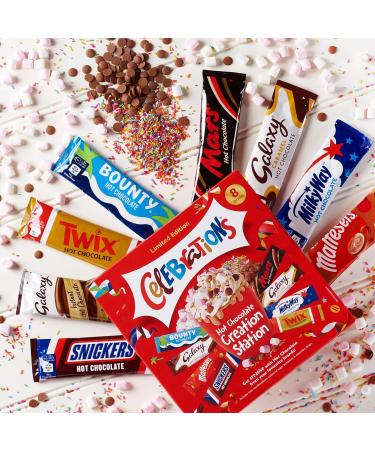 Limited Edition Celebrations Hot Chocolate Creation Station: 8 Sachets, 3 Toppings for Customized Hot Chocolate Experience | Gift Set | Pack of 1 - Buy Online on GoSupps.com