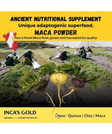 Inca's Gold Organic Black Maca Gelatinized Root Powder for Men - 170g | Boost Energy & Stamina | International Shipping Available - Buy Online on GoSupps.com