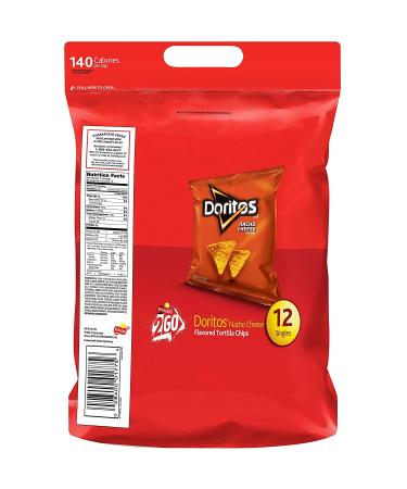 Doritos Nacho Cheese 1oz - 12 Pack | Crunchy Tortilla Chips | Snack Size Pack of 12 - Buy Online on GoSupps.com