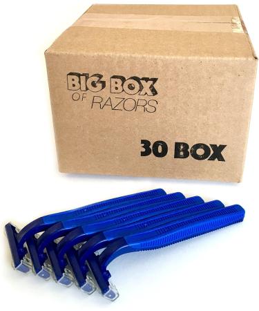 Buy 30 Box of High-End Blue Razor Blades - Disposable Stainless Steel Twin Blade Shavers for Men & Women with Aloe Vera - Global Shipping Available - Buy Online on GoSupps.com