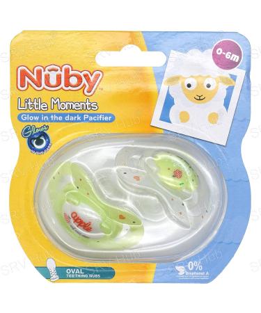 Little Moments Glow in the Dark Silicone Oval Bow Tie Pacifier for Newborns (0-6 Months) - 2 Pack | Safe Soft & Stylish - Buy Online on GoSupps.com