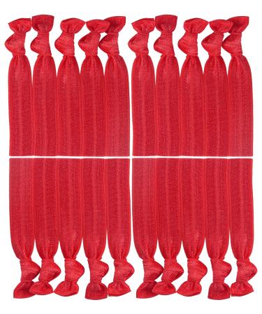 Hair Ties Ponytail Holders 20Pack Yoga Twist Hair Bands Accessories (25 Red)