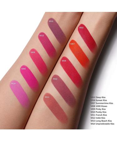 Oulac Red Matte Lipstick - Long Lasting Waterproof Lip Stain with Rose Oil - Vegan & Cruelty-Free - Classic Red M02 Deep Kiss - Buy Online on GoSupps.com