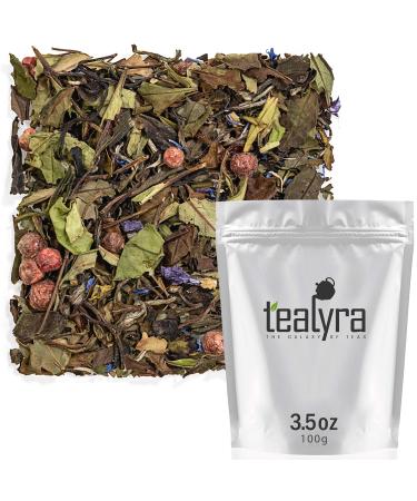 Tealyra - White Champagne - White Loose Leaf Tea - High level of Antioxidants - Natural - Healthy Tea - Hot and Iced Tea - Caffeine Level Low - 100g (3.5-ounce) 3.52 Ounce (Pack of 1) - Buy Online on GoSupps.com