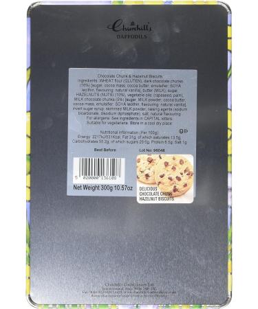 Churchill's Confectionery Daffodil's Tin Chocolate Chunk and Hazelnut Biscuits 300 g Chocolate Nuts 300g - Buy Online on GoSupps.com