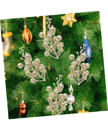 HOMSFOU 40 Pcs Christmas Imitation Berries Faux Winter Berry Sprigs Decorative Branch Gold Berry Picks Craft Berry Stems Cone Outdoor Plants Christmas Tree Picks Frosted Foam Blueberry Goldenx4pcs 19X5X5CMx4pcs - Buy Online on GoSupps.com