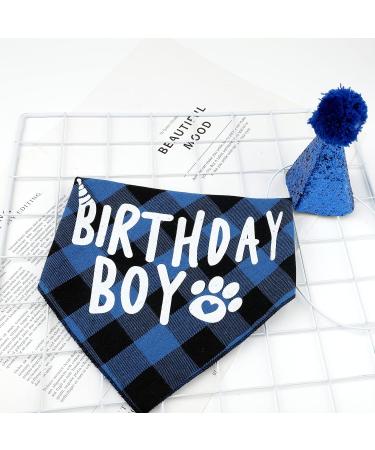 Kuou Dog Birthday Bandana - Cute Boy Pet Birthday Party Supplies in Blue - Buy Online on GoSupps.com