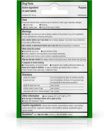 Zyrtec 10mg Allergy Relief Tablets - 24 Hour Relief - Travel Size 3ct - Buy Online on GoSupps.com