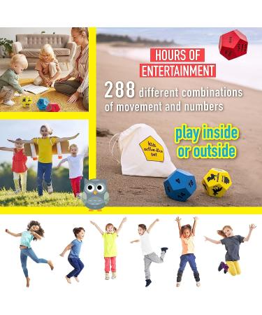 Covelico Kids Exercise Dice | Movement Games for Active Play | Physical Education Equipment for Fun Workouts - Buy Online on GoSupps.com