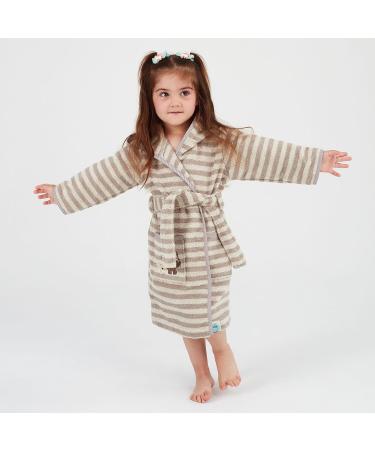 Sei Design Organic Baby Bathrobe | 100% Organic Cotton | Terry Cloth | Ages 3-4 Years | Soft & Natural Children's Bathrobe - Buy Online on GoSupps.com