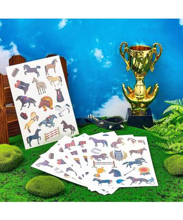 Horse Temporary Tattoos Set for Cowboy Cowgirl Birthday Party - 288 Pieces Farm Animal Spirit Stickers for Boys and Girls - Buy Online on GoSupps.com