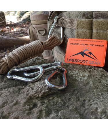 Marine Grade 316 Stainless Steel Carabiner Clips, Heavy Duty 4 Inch, 2 Pack - for Gym & Outdoor Activities - Buy Online on GoSupps.com