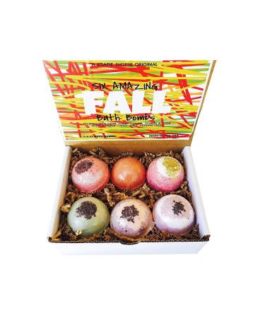 Autumn Bliss: 6-Piece Fall Bath Bomb Set by Soapie Shoppe | Hydrating & Moisturizing | Hand-Crafted with Natural Ingredients - Buy Online on GoSupps.com