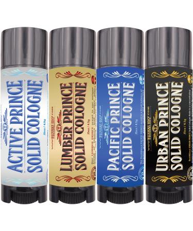Solid Colognes Travel Variety Gift Set Sampler. Includes 1 chapstick size stick of each of our 4 famous scents. Best Gift Present for men men's 0.15 Ounce (Pack of 4) All Set