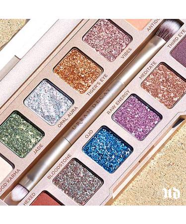 Urban Decay Stoned Vibes Eyeshadow Palette - 12 Shimmer + Matte Shades - Vegan Formula with Tourmaline Crystal - Gift Set with Mirror & Brush - Buy Online on GoSupps.com