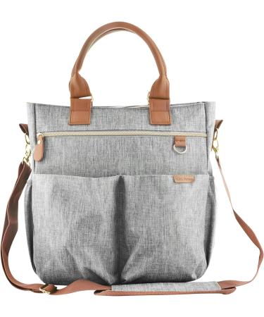 Baby Changing Bag with Changing mat - ELLA AMIE - Diaper Bag - Hospital Maternity - Large Travel Nappy Bag - Grey - Buy Online on GoSupps.com