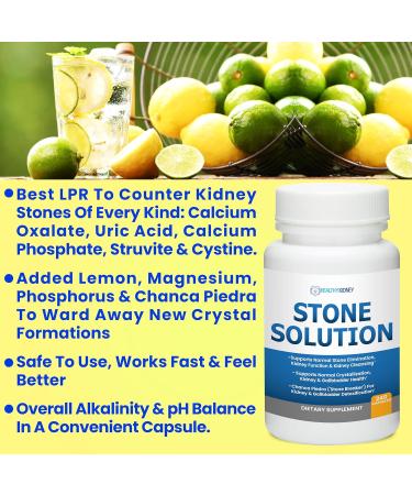 Stone Solution Capsules- Natural Dissolver Kidney Stone Support & Kidney Cleanser Chanca Piedra Stone Breaker Gallbladder Cleanse Flush & Stop Recurrence Stone Relief 60 Servings - Buy Online on GoSupps.com
